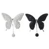 2PCS Rhinestone Bling Butterfly Diamond Car Hanging Butterfly Pendant Car Ornament  for Women
