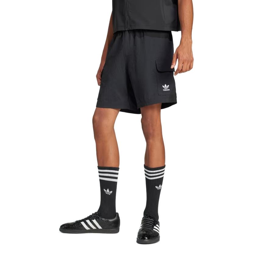 Adidas Оригинальные повседневные тканые шорты-карго с трилистником, мужские шорты черного цвета JD0406