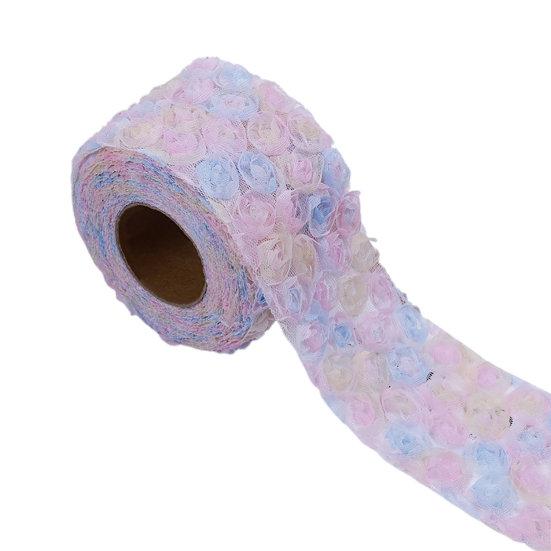 Красивая сплошная цветная красивая 3D лента для подарочной упаковки, шитье