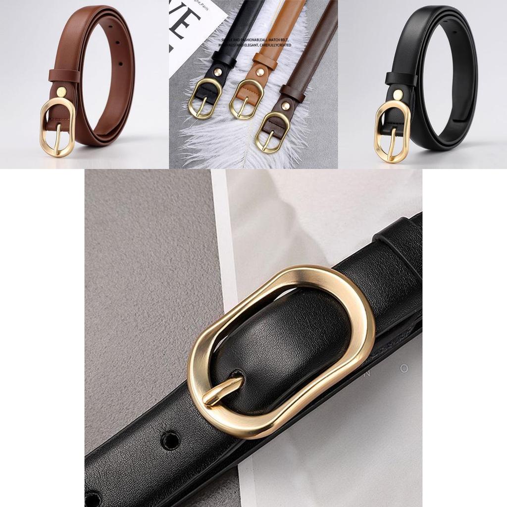 Minimalist Womens Pu Leather Belt With Alloy Pin Buckle For Casual And Office Wear