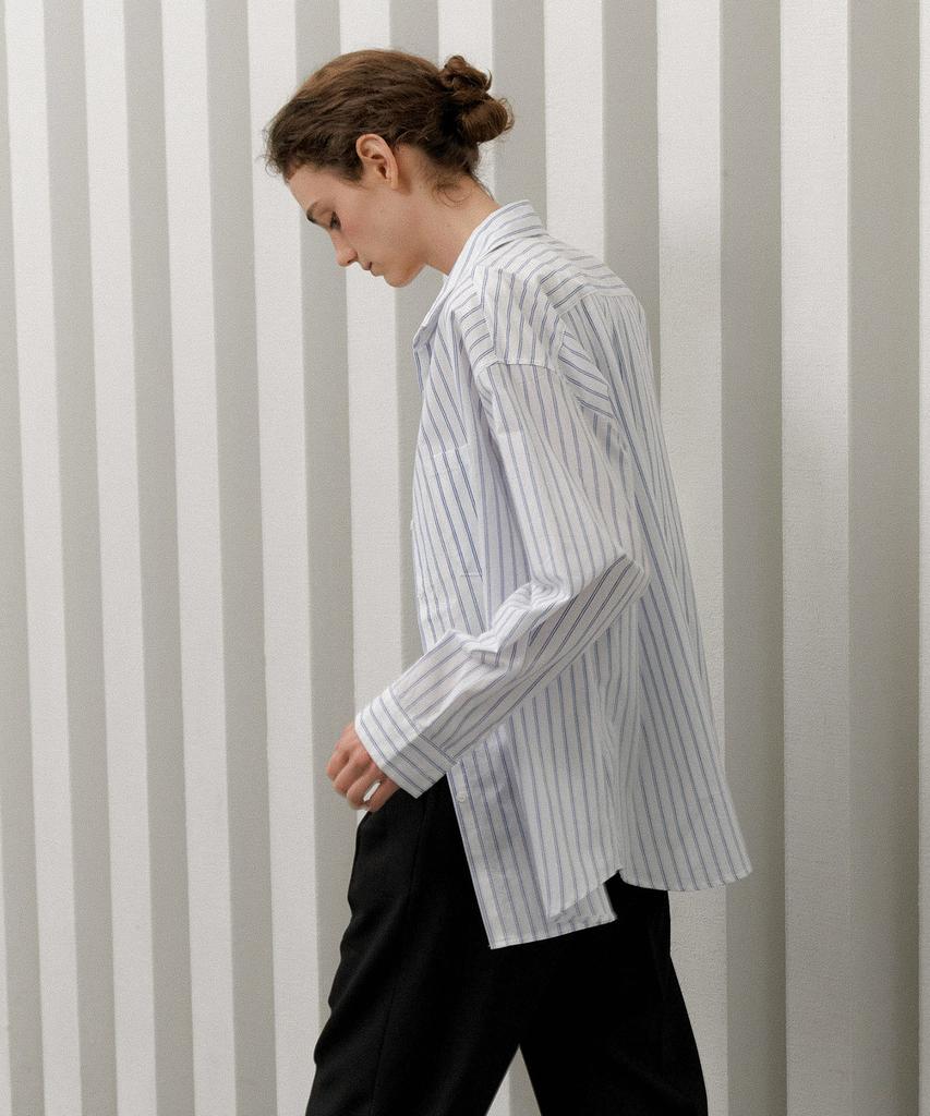 GNGB Striped Peter Shirt_White