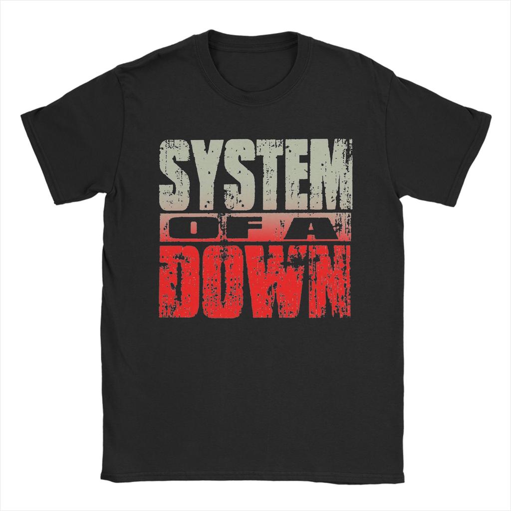 Novelty Punk Rock Band System Of A Down Tshirt Unisex Round Neck Short Sleeve Clothing Cotton Summer Top Tee