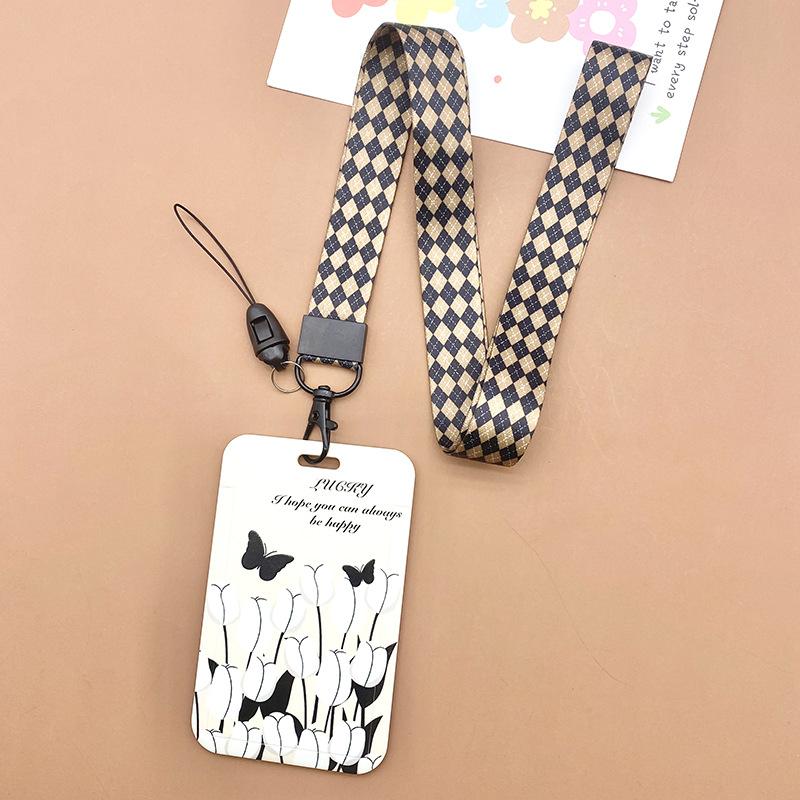 Держатель для карт с изображением фруктов, чехол для бизнес-бейджа из АБС-пластика, чехол для сотрудника, студенческий ремешок, держатель для удостоверения личности, имени