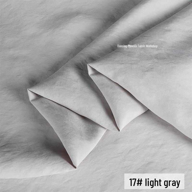 Ретро-песочная матовая медно-аммиачная шелковая ткань - неэластичный материал для верха/юбки Hazy Frost