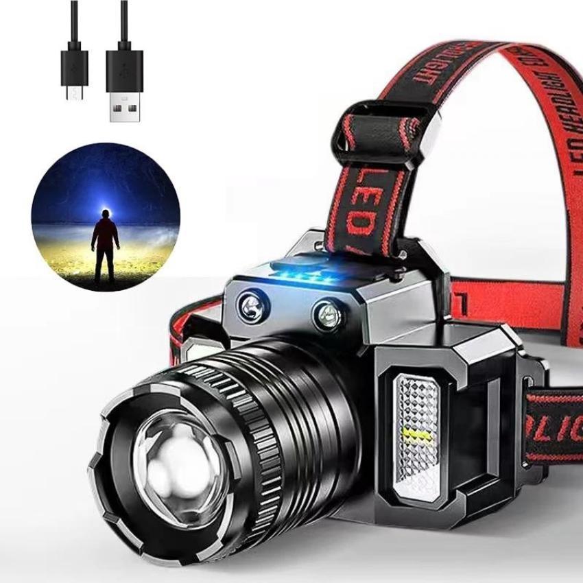 LED Rechargeable Headlights Powerful and Bright with 5 Modes Headlamp Motion Sensor Headlamps