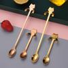 304 Stainless Steel Cat Coffee Spoon - Long Handle Stirring & Dessert Spoon