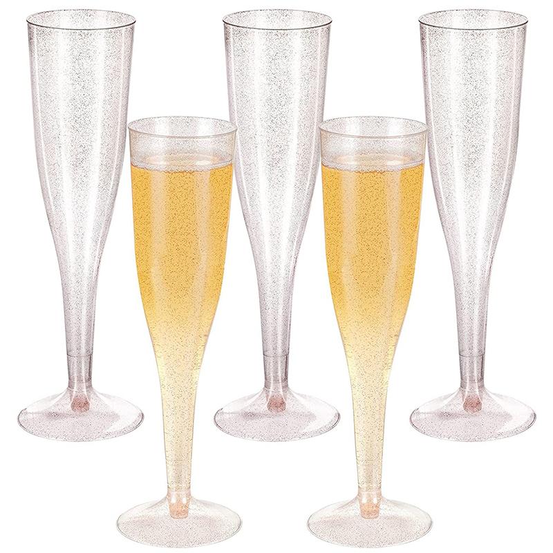 6шт одноразовые пластиковые бокалы для вина, коктейли, шампанское, вино, стаканы для стеклянных флейт