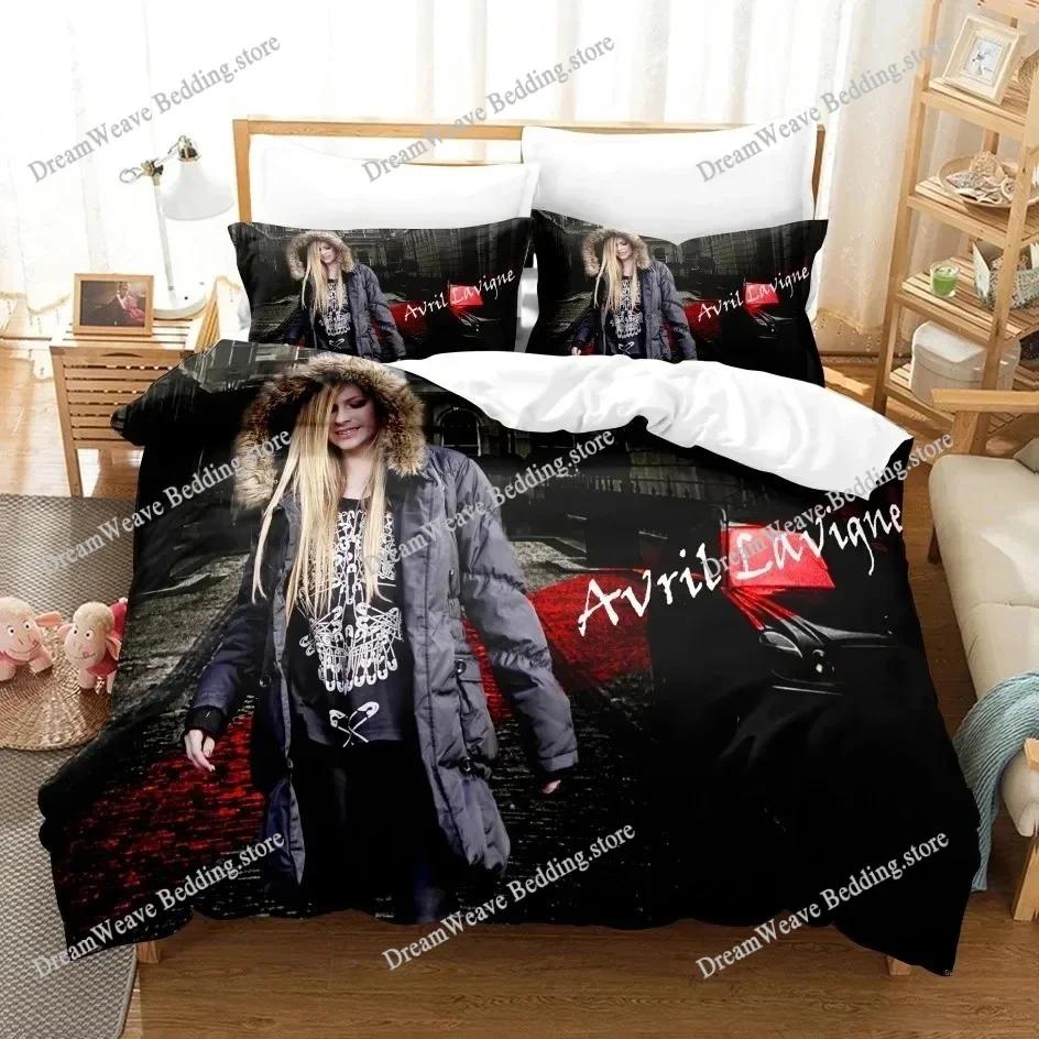 Постельное белье Avril Lavigne Односпальное Двуспальное Полный Размер Queen King Размер Комплект для Спальни Взрослого Ребенка Пододеяльник Комплекты Комплект Простыней 9