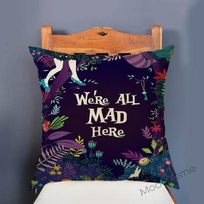 18" Alice In Wonderland Mad Hatter Cheshire Cat Children Fairy Tale Home Decoration Throw Pillow Case Cotton Linen Cushion Cover