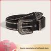 Rivet Punk Style Leather Belt for Men & Women - Trendy European & American Fashion