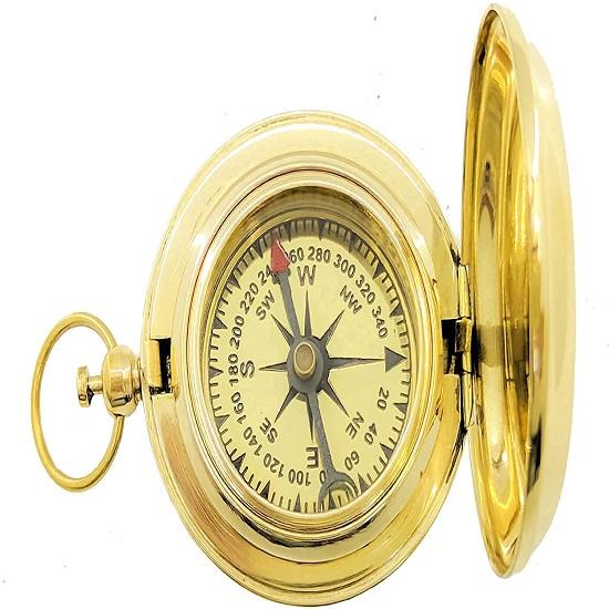Морской латунный компас, морской винтажный карманный морской декоративный компас 5,08 см
