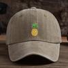 Pineapple printed baseball cap, outdoor casual hat, sports and daily outfit, fashionable headwear, street style