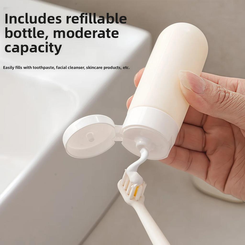 Портативный карманный набор зубных щеток 3-в-1, дорожный набор зубных щеток с футляром, эргономичный складной подстаканник, туалетные принадлежности для деловой поездки