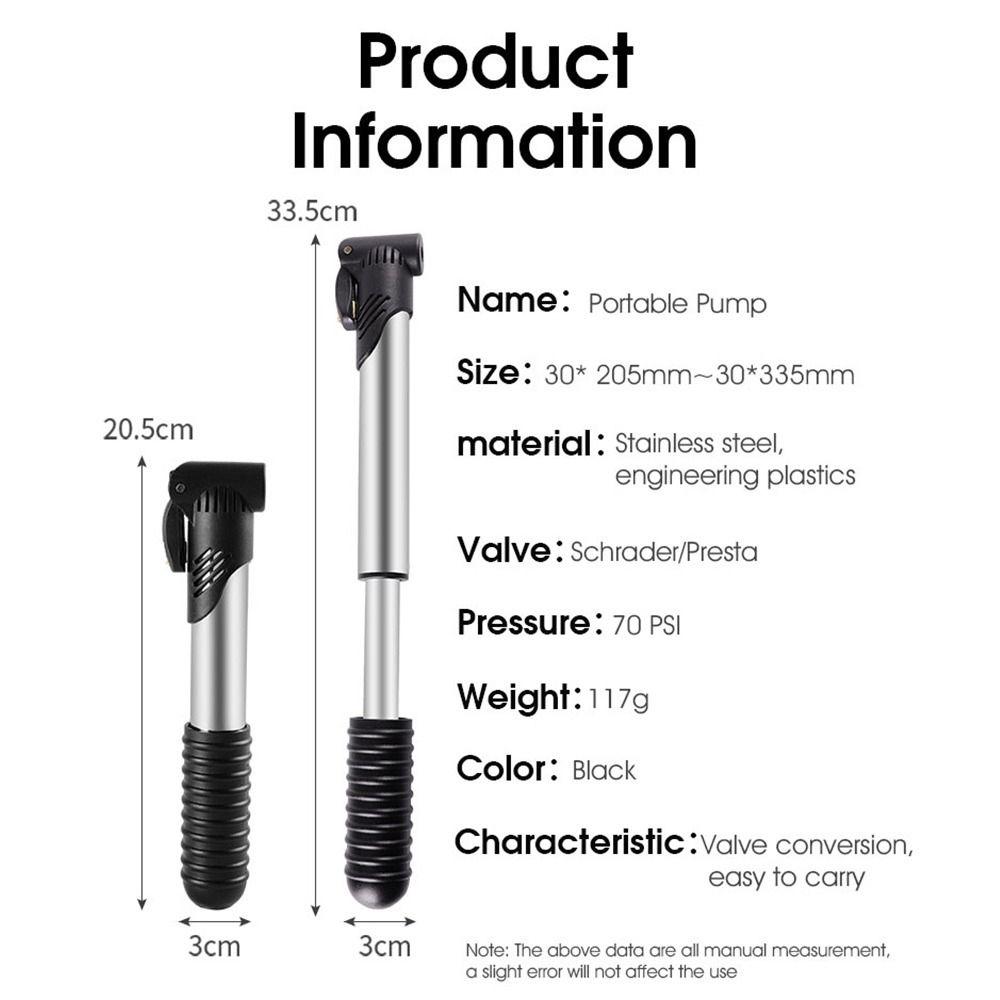 Аксессуары для велосипеда Портативный ручной воздушный насос Баскетбольный насос Насос для накачивания шин Насос для горного велосипеда