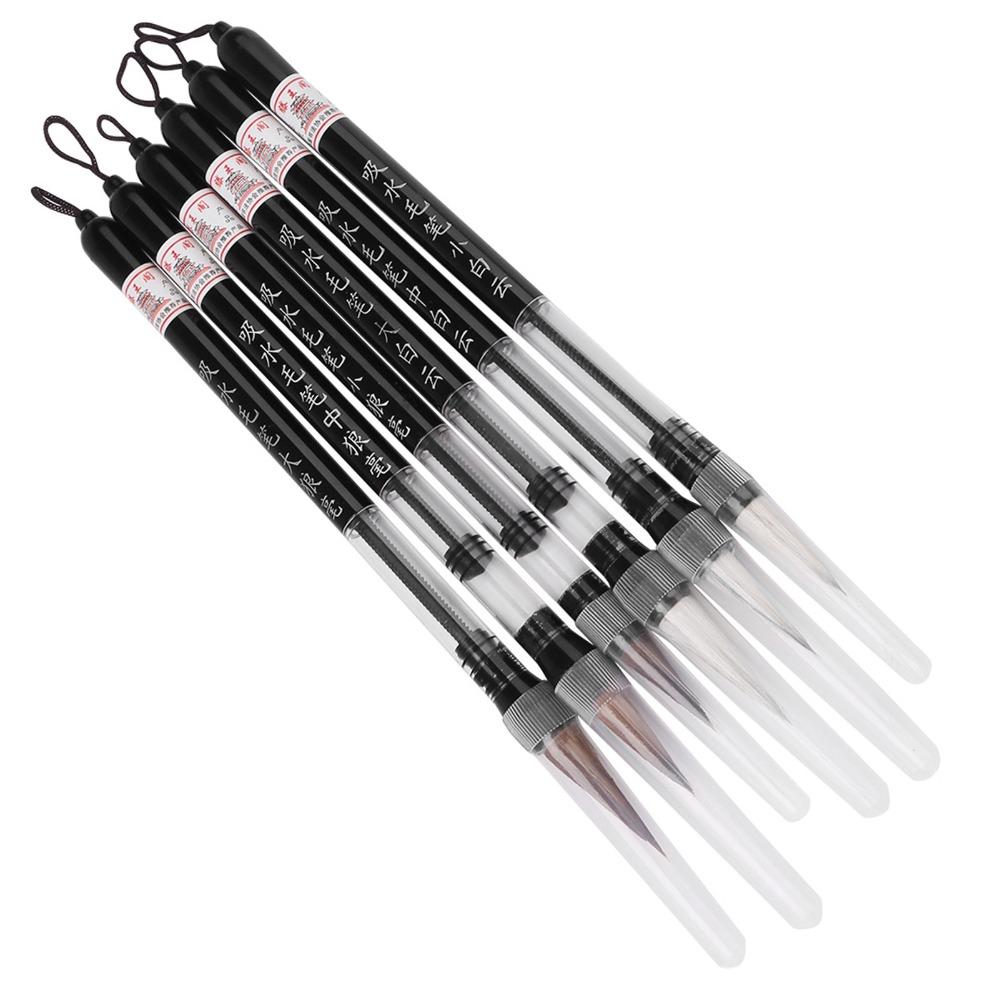 6Pcs Beginner Friendly Water Brush Pen Calligraphy Water Pen  Traditional Calligraphy