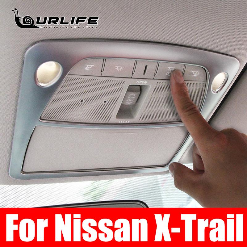 Накладка на переднюю и заднюю лампу для чтения для Nissan X-trail XTrail T32 Rogue 2014 - внутренняя декоративная лампа для чтения