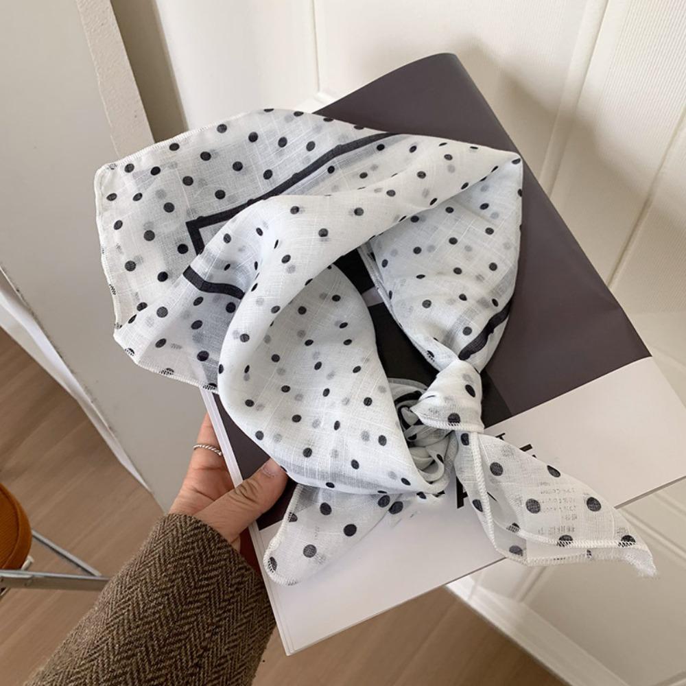 Шелковый летний треугольный платок в пасторальном стиле женская повязка для волос винтажный свежий цветочный ободок для путешествий