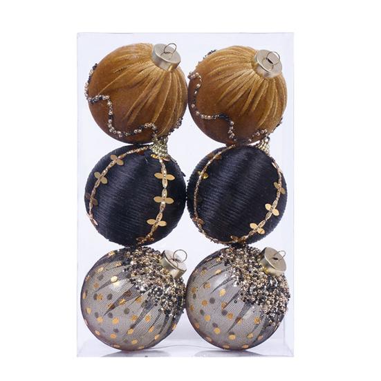 Плюшевые рождественские шары с петелькой Сезонные подвесные украшения Элегантная рождественская елка