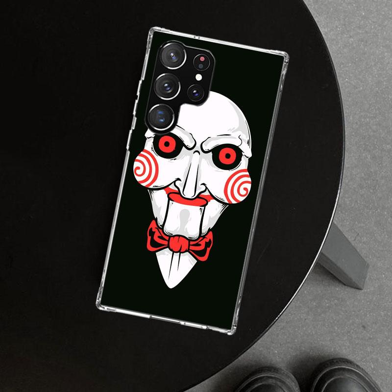 The Jigsaw Killer Horror Phone Case Cover for Samsung Galaxy S26 S25 Edge S24 S23 Ultra S22 Plus S21 FE S20 + Art Customized Fun