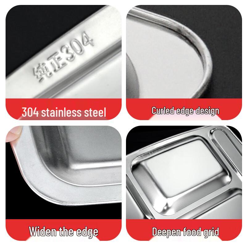 OEING Stainless Steel Compartmented Lunch Tray