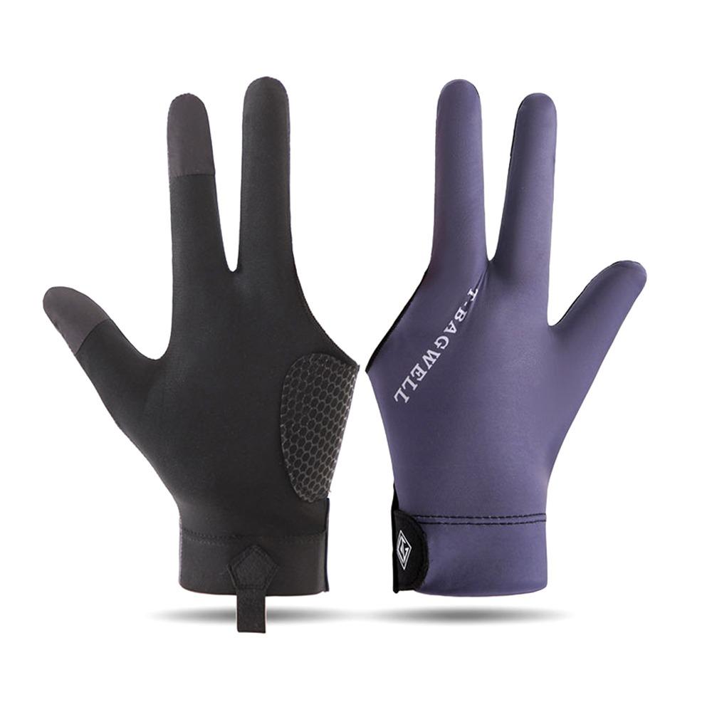 Нескользящие перчатки с тремя пальцами для левой руки, тренировочные перчатки для бильярда, аксессуары для фитнеса