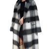 Новое осенне-зимнее клетчатое двухстороннее шерстяное пальто длинное корейское свободное повседневное шерстяное пальто