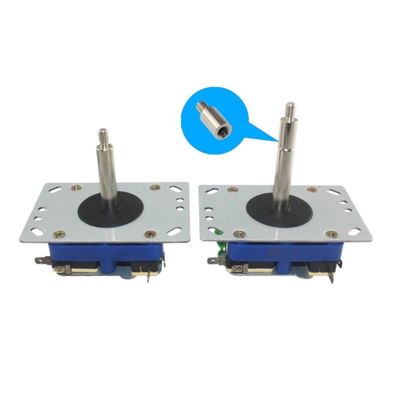 2 Pieces Chrome Arcade Joystick Shaft Extender Game Controller Joystick Extension Rod Screw for SANWA/Seimitsu Joystick