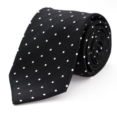 Брендовый галстук Сделано в Японии Шелковый узор в горошек Pin Dot Polka Dot 100% (D Черный)