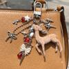 Handmade Deer Keychain Portable Phone Charms Cute Bag Pendant