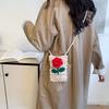 Knit Flower Girls Crossbody Bag With Durable Material For Daily Use