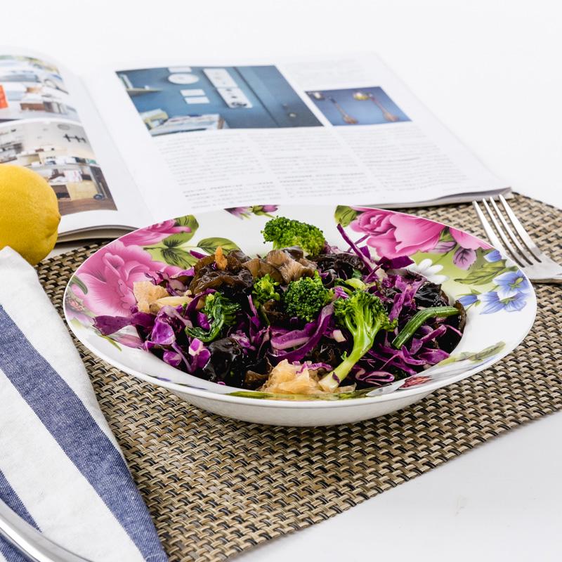 Фарфоровая суповая и сервировочная тарелка «Императорская наложница», 10 дюймов