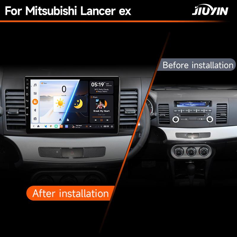 JIUYIN Автомагнитола для Mitsubishi Lancer 10 CY 2007 - 2017 Android 13 Carplay Мультимедийный Видеоплеер 2 Din GPS IPS 4G Стерео DVD