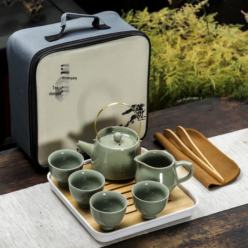 GOWKE Portable Ge Kiln Style Travel Tea Set