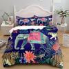 Набор постельного белья из стиранного хлопка с 3D-печатью, рисунок птицы и цветы, маленький односпальный, полуторный, двуспальный, королевский, суперкоролевский размер
