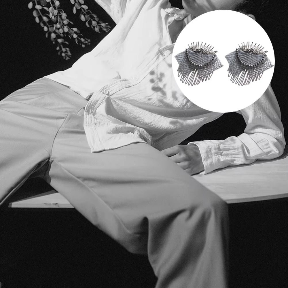 Брошь-булавка Наплечник Крутая куртка Винтажная брошь Кисточка Цепочка Эполет Костюм