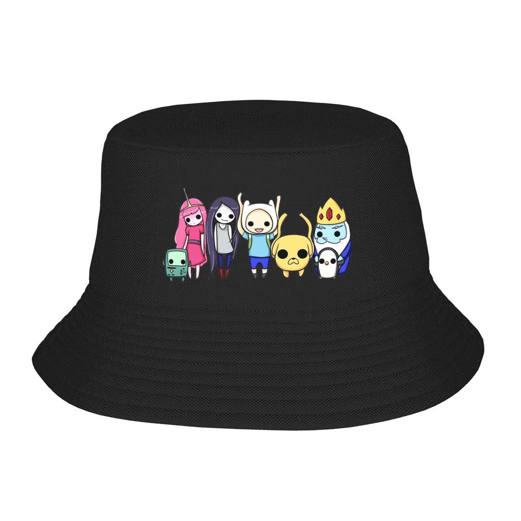 Adventures Time Jake in Pocket Bucket Hats Getaway Headwear Stuff Cartoon Anime Fishing Caps for Girl Session Hats Foldable