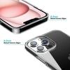 Чехол для телефона с полной защитой на 360° для iPhone 16 15 14 13 12 11 Pro Max Mini Plus Прозрачный гибридный жесткий чехол Силиконовый мягкий чехол Тонкий