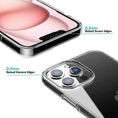 Чехол для телефона с полной защитой  на 360° для iPhone 16 15 14 13 12 11 Pro Max Mini Plus Прозрачный гибридный жесткий чехол Силиконовый мягкий чехол Тонкий