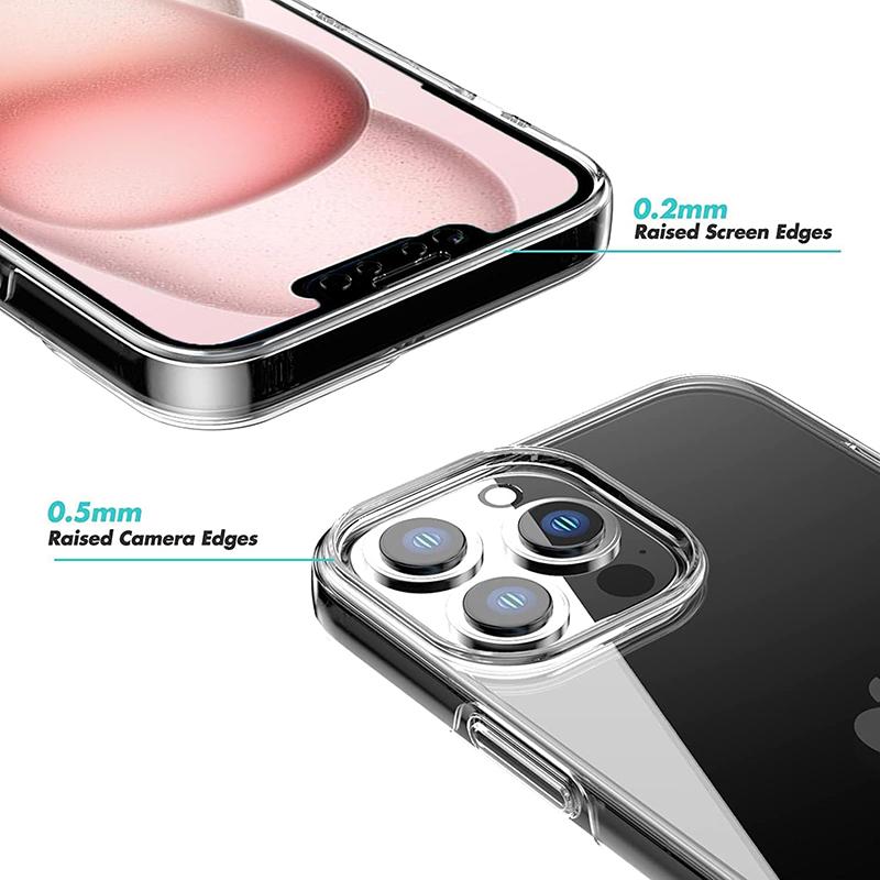 Чехол-бампер на 360° для всего тела для iPhone 16 15 14 11 Pro Max Mini Plus Прозрачный Гибридный Жесткий Чехол Силиконовый Мягкий Корпус Тонкий