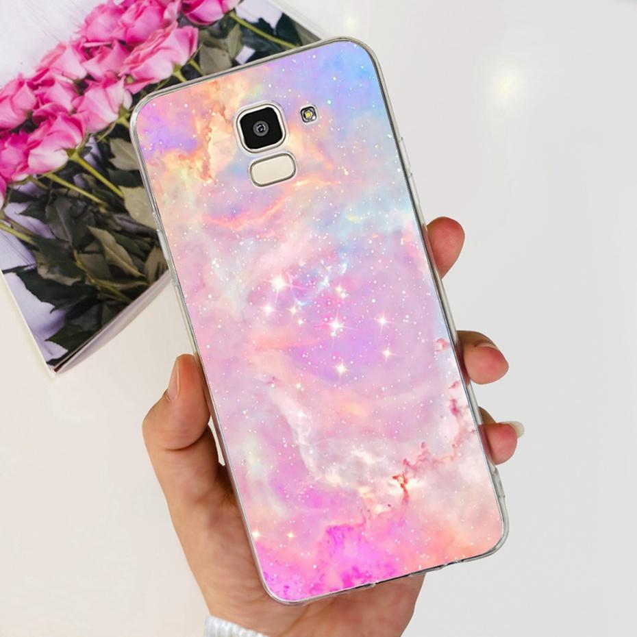 Красивый чехол с принтом для Samsung Galaxy J6 J6+ J600G J610G Мягкая силиконовая задняя крышка из ТПУ для чехлов телефона Samsung J6 J 6 Plus 2018