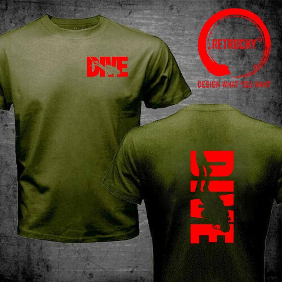 Funny Design Scuba Dive Diver Diving front Print Shirt Unisex Fashion Trendy Casual Clothing Stylish Tops Tee Shirt Leisure Tshirt