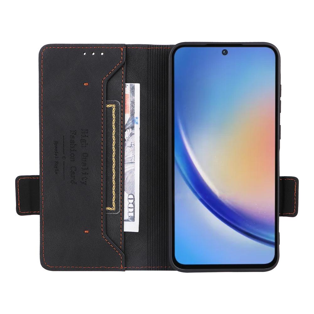 Магнитный флип-чехол из кожи с слотом для карт для Samsung A35 5G