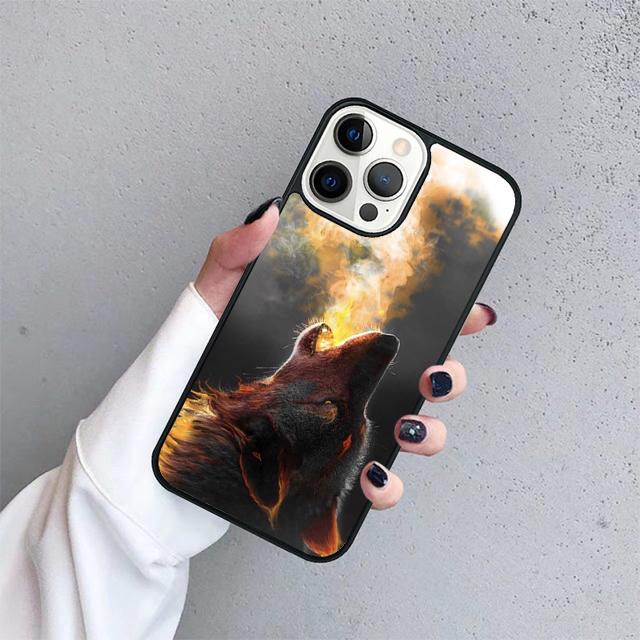 Чехол-накладка Animal Wolf Roar для iPhone 17 Air 15 16 14 13 12 Pro Max 11 Pro Max Plus Coque Shell