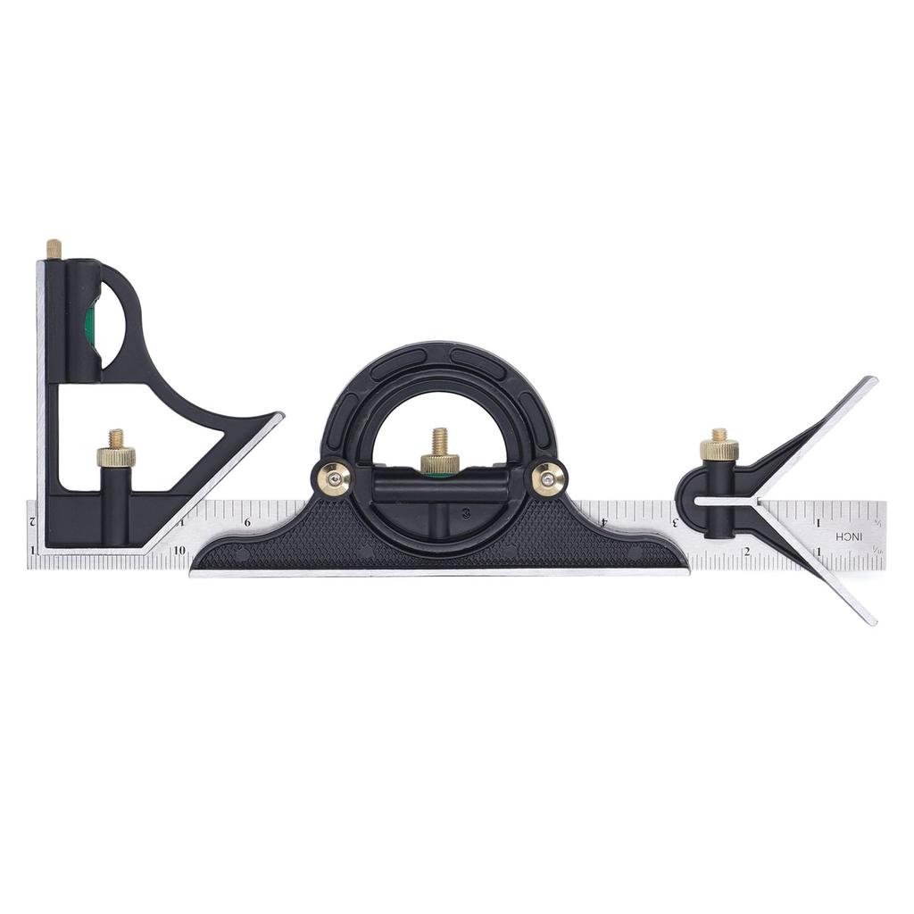 Комбинированный угольник 300 мм Длина Глубина Угломер Линейка из нержавеющей стали Многофункциональный измерительный инструмент