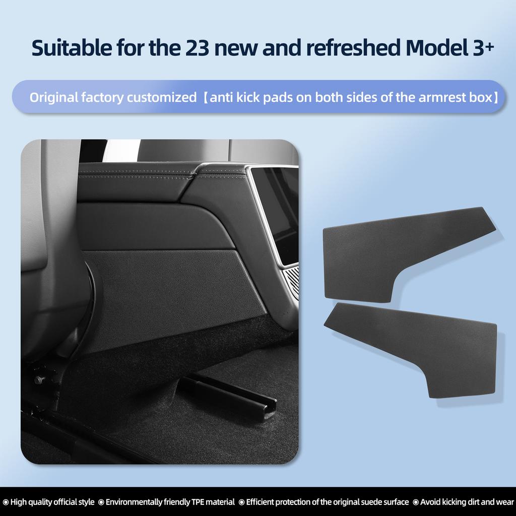 LUCKEASY for Tesla Model 3 Highland Air Outlet Anti Kick Pad Car Side Edge Protection Patch Model3 2024 Anti-dirty Cover