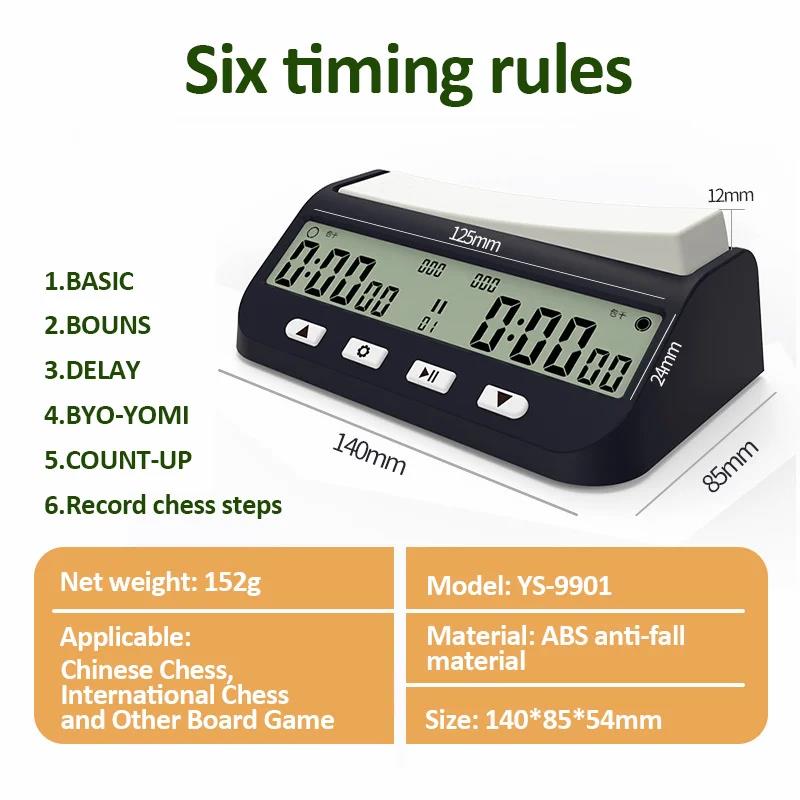 YS9901/YS902 Multipurpose Portable Professional Chess Clock Digital Chess Timer Game Timer Count Up/Down Precise Game Stopwatch3
