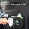 EMIW1 Car Hanging Trash Storage Box ABS Square Trash Can For Skoda Octavia Fabia Kamiq Kapoq Kodiaq Rapid SCALA Superb A5 A7 RS Yeti