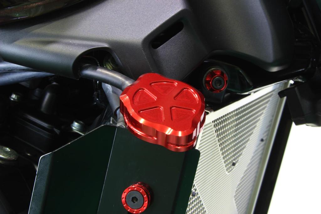 POSH 132315-02 Мотоциклетные принадлежности Алюминиевая машинная крышка радиатора Z900RS/CAFE (21-23 года) красный