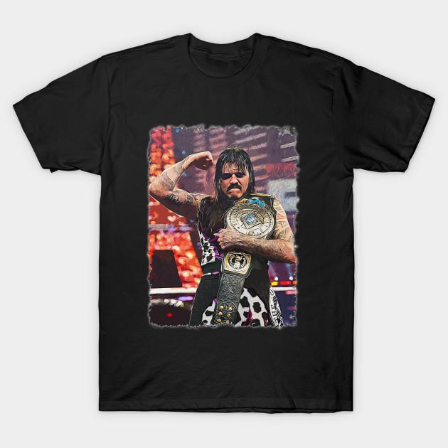 Asian Size Men Black Print T-shirt Dominik Mysterio \ \ Brush Art No-Cut Heat Transfer Print Cotton Tshirt