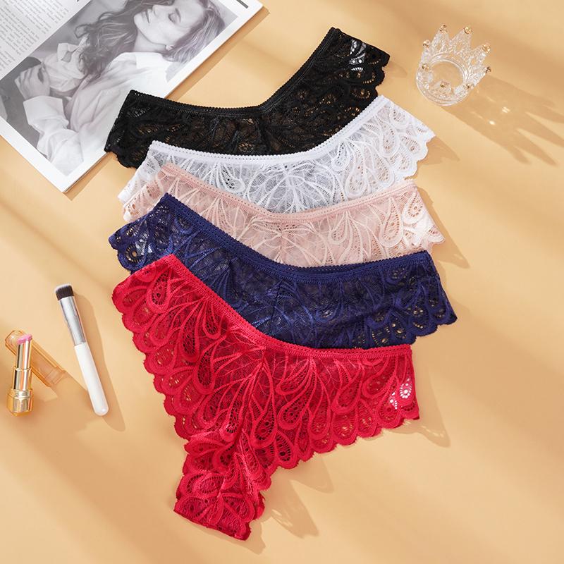 Women's Sexy Seamless Lace Panties Underpants Women Comfortable Flower Edge Bikini Underwear Briefs